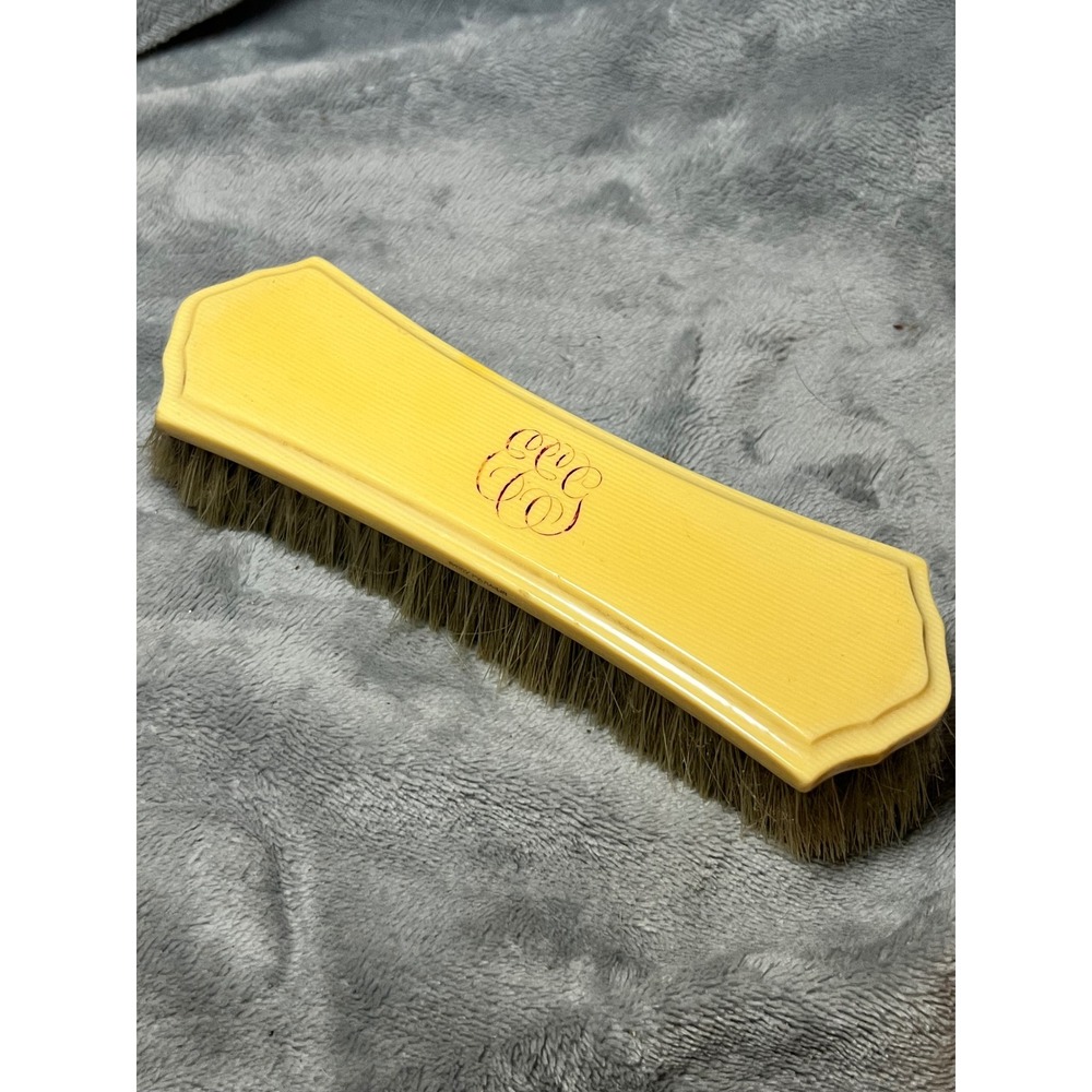 Vintage Du Barry Clothes Brush Off White Py-ra-lin Boar Bristle 8in Grooming